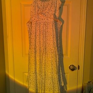 Floral White Maxi Dress